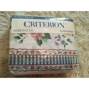Dan‎ River Criterion twin sheet set NIP, no iron percale , Quelques Fleurs